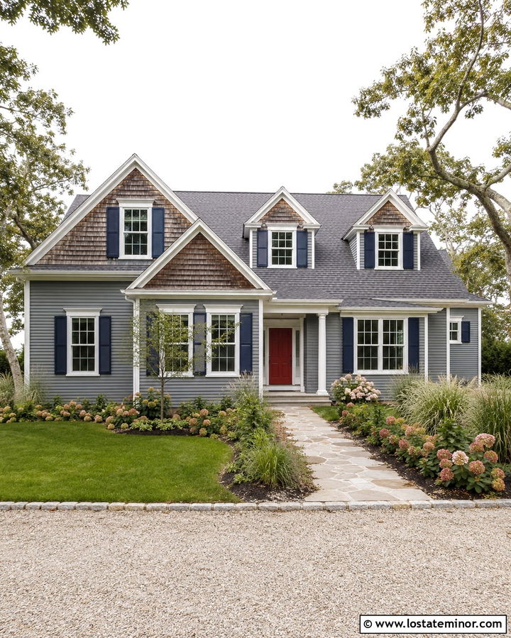 Slate Grey Cape Cod With Cedar Shake Siding - 30 Slate Grey House Design With Cedar Shake Ideas