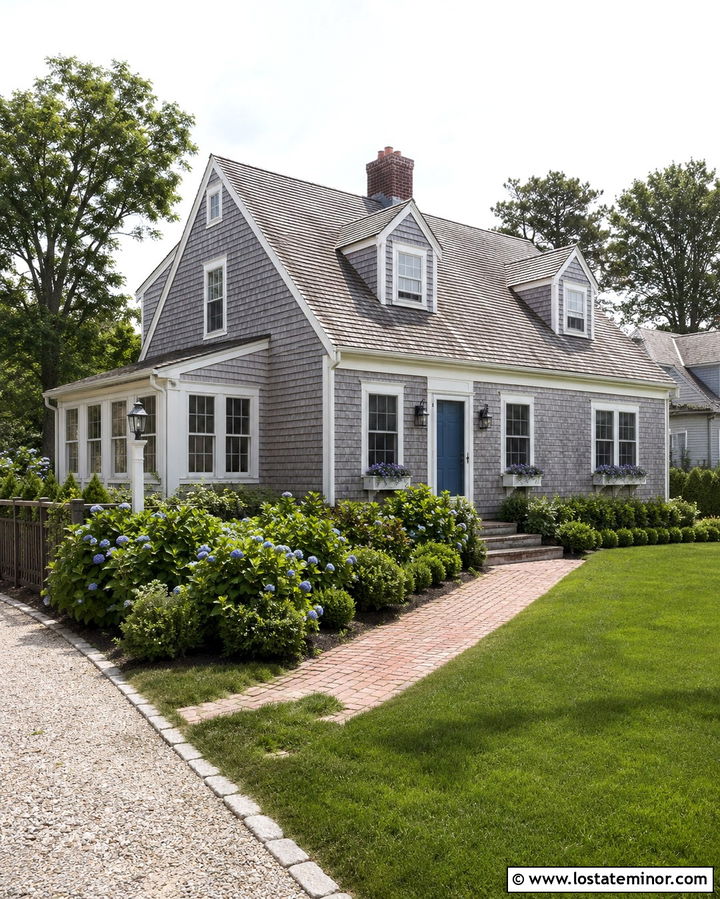 Slate Grey Cape Cod With Shed Roof Sunroom - 30 Slate Grey House Design With Sunroom Ideas