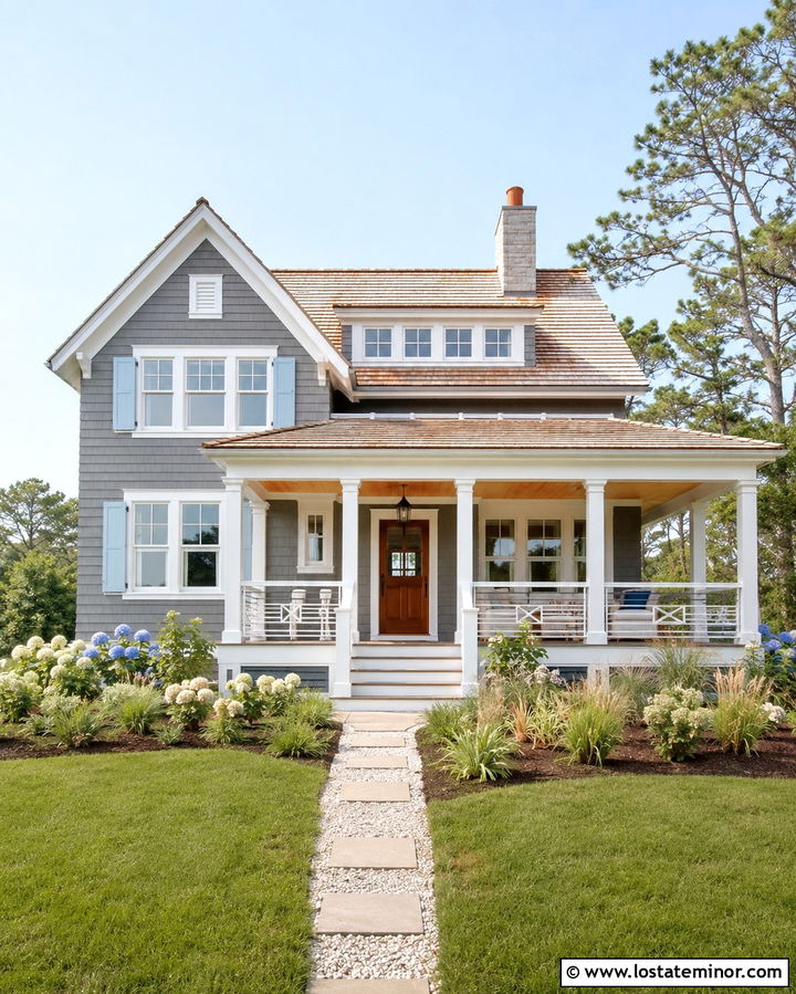 Slate Grey Coastal House With Cedar Shake Roof - 30 Slate Grey House Design With Cedar Shake Ideas