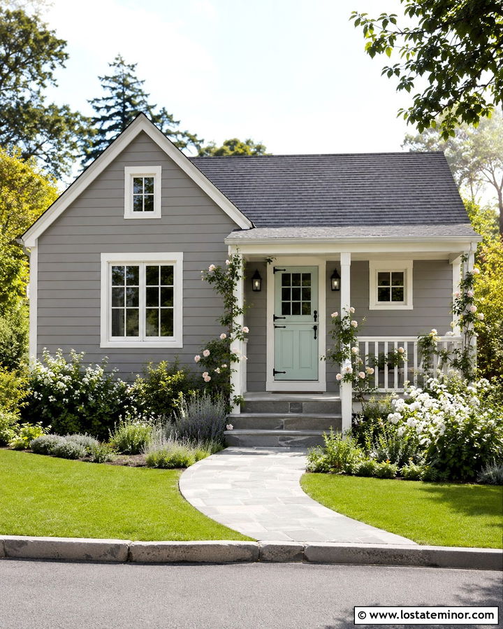 Slate Grey Cottage With Mint Dutch Door - 30 Slate Grey House Design With Dutch Door Ideas