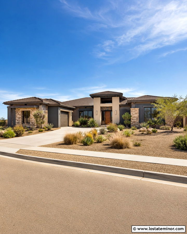 Slate Grey House With Beige Accents - 30 Slate Grey House Design With Accents Ideas