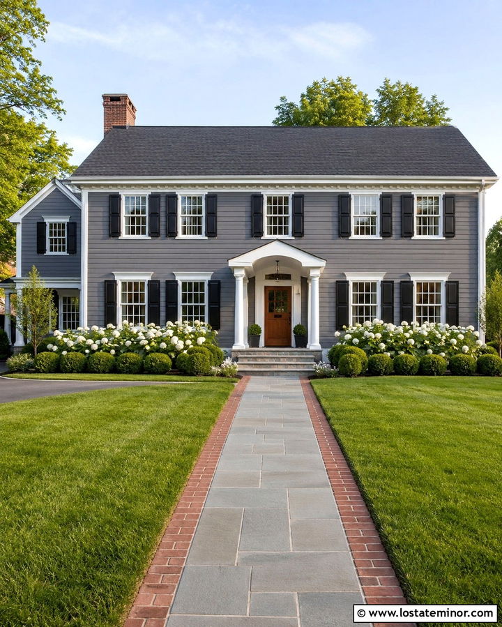 Slate Grey House With Bluestone Walkway - 30 Slate Grey House Design With Walkway Ideas