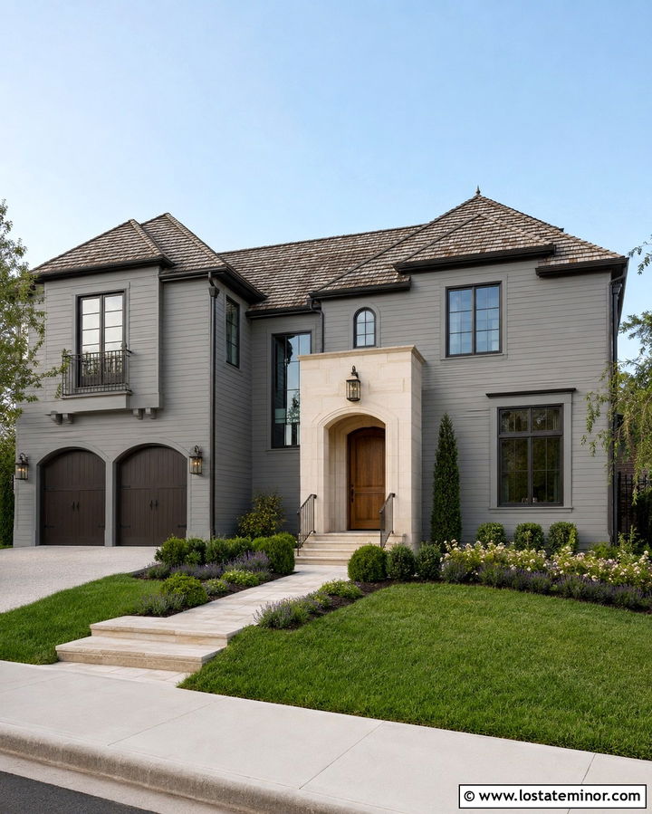 Slate Grey House With Bronze Trim - 30 Slate Grey House Design With Trim Ideas