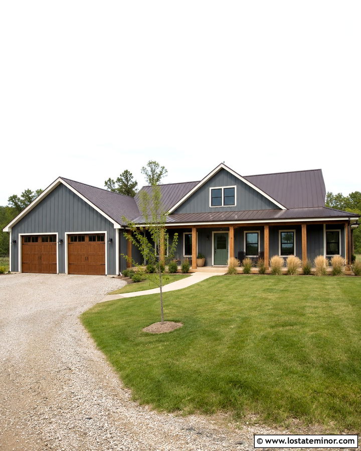 Slate Grey House With Brown Metal Roof - 30 Slate Grey House Design With Roof Ideas
