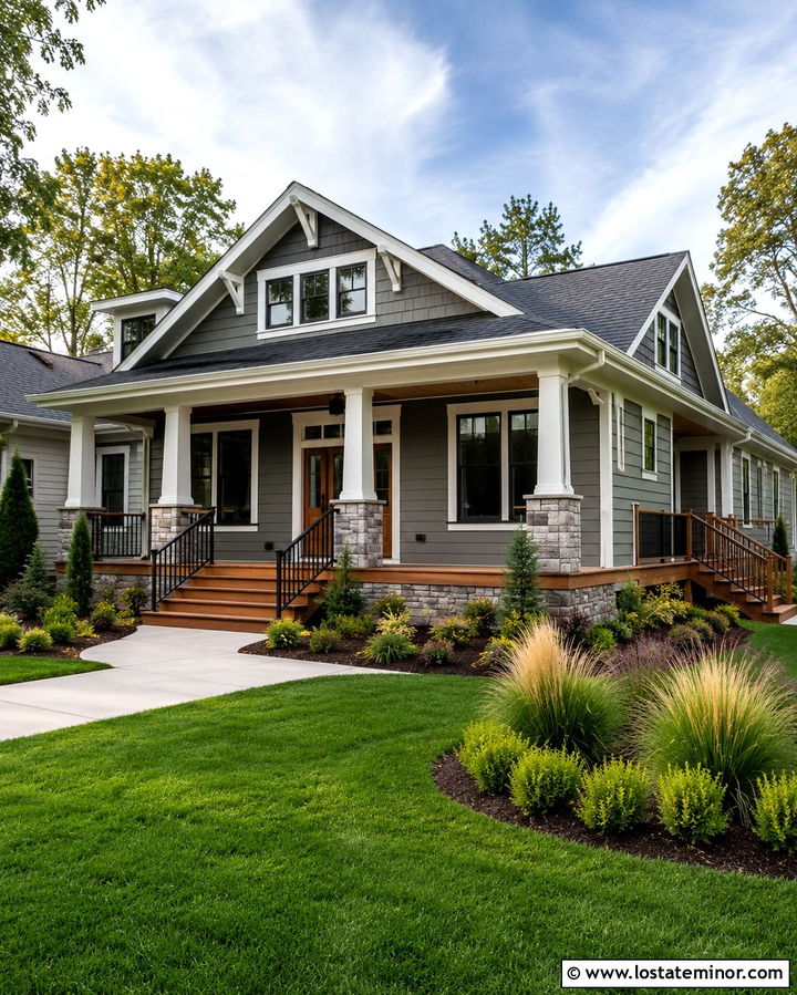 Slate Grey House With Cedar Deck - 30 Slate Grey House Design With Deck Ideas