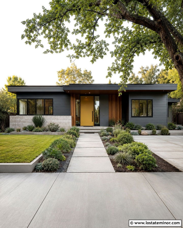 Slate Grey House With Charcoal Flat Roof - 30 Slate Grey House Design With Roof Ideas