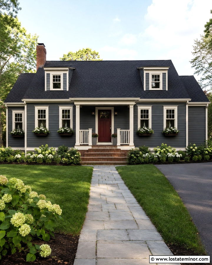 Slate Grey House With Cream Trim - 30 Slate Grey House Design With Trim Ideas