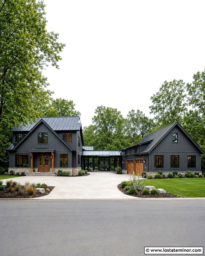 Slate Grey House With Garage Sunroom Connection - 30 Slate Grey House Design With Sunroom Ideas