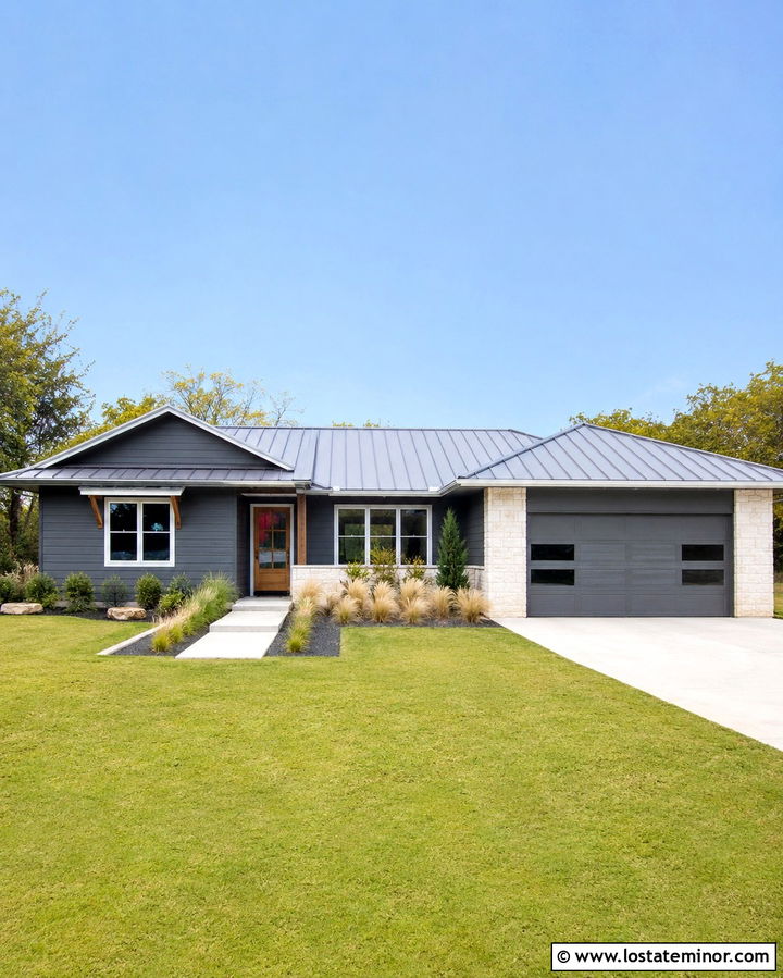 Slate Grey House With Light Gray Metal Roof - 30 Slate Grey House Design With Roof Ideas