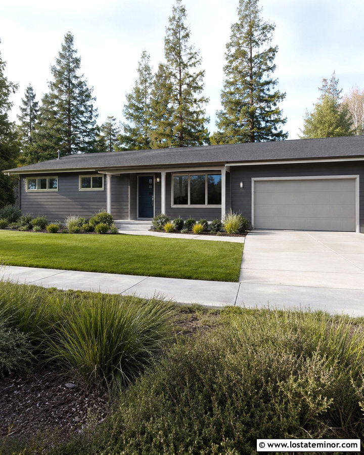 Slate Grey House With Light Grey Trim - 30 Slate Grey House Design With Trim Ideas
