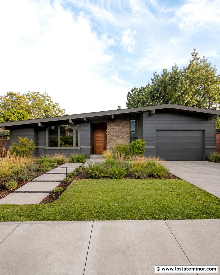 Slate Grey House With Olive Trim - 30 Slate Grey House Design With Trim Ideas