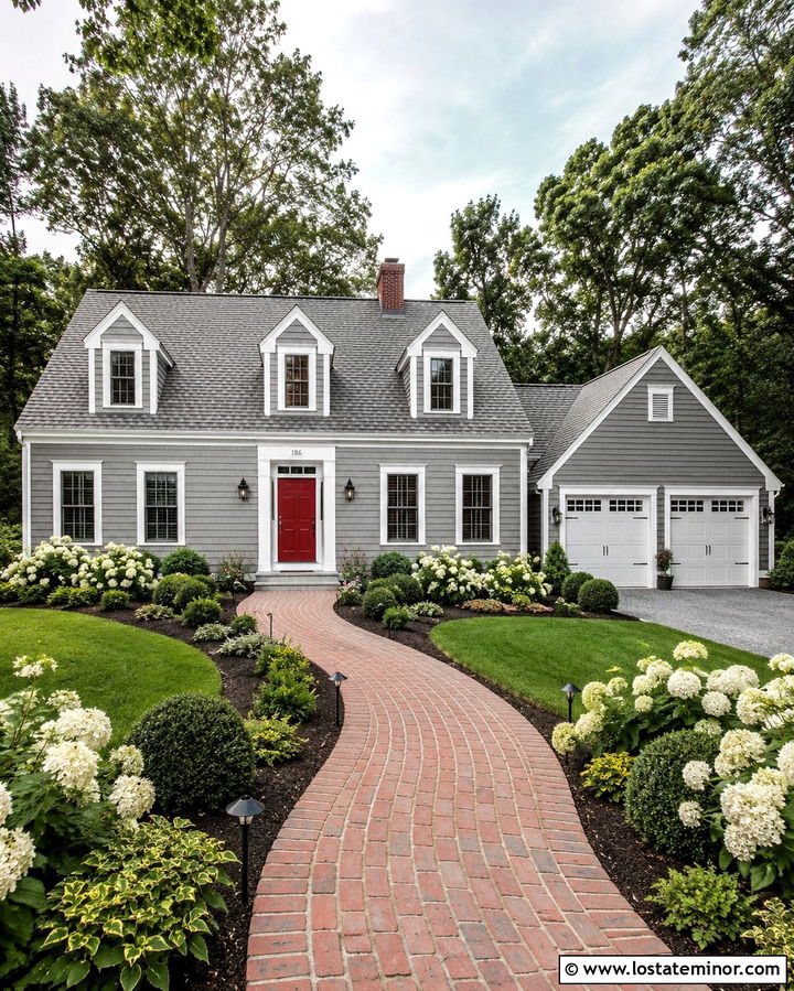 Slate Grey House With Pathway Lights - 30 Slate Grey House Design With Lighting Ideas