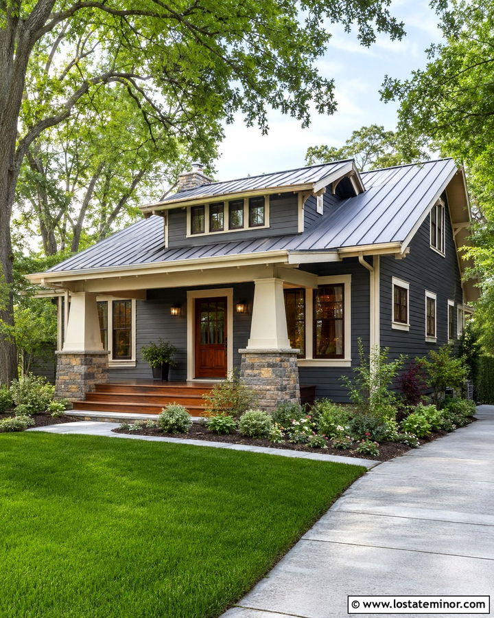 Slate Grey House With Pewter Metal Roof - 30 Slate Grey House Design With Roof Ideas
