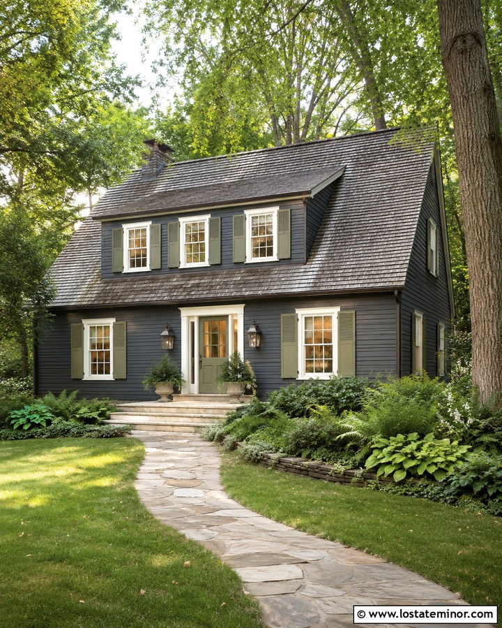 Slate Grey House With Sage Green Accents - 30 Slate Grey House Design With Accents Ideas