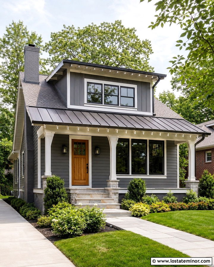 Slate Grey House With Shed Dormers - 30 Slate Grey House Design With Dormers Ideas