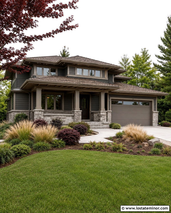 Slate Grey House With Taupe Trim - 30 Slate Grey House Design With Trim Ideas
