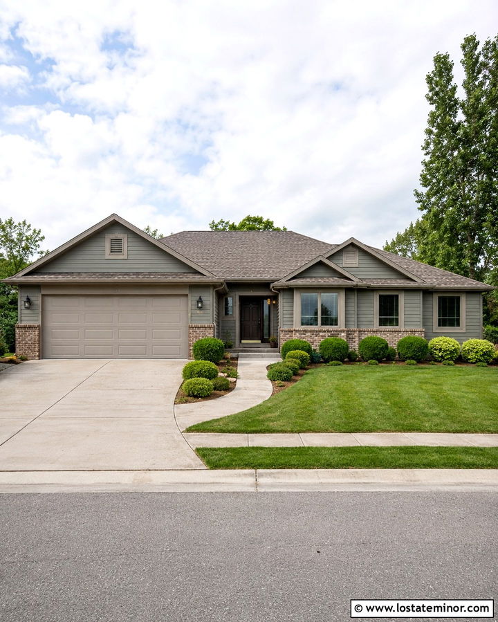 Slate Grey House With Taupe Window Frames - 30 Slate Grey House Design With Window Frames Ideas