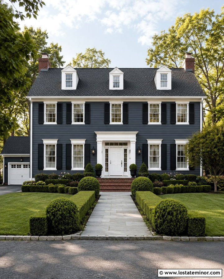 Slate Grey House With White Front Door - 30 Slate Grey House Design With Entry Door Ideas