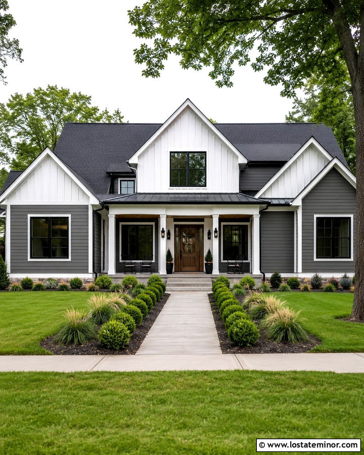 Slate Grey House With White Gables - 30 Slate Grey House Design With Gables Ideas