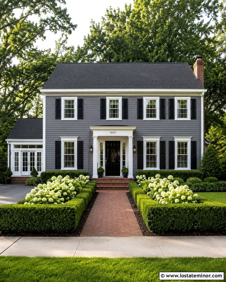 Slate Grey House With White House Numbers - 30 Slate Grey House Design With House Numbers Ideas