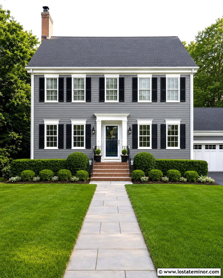 Slate Grey House With White Storm Door - 30 Slate Grey House Design With Storm Door Ideas