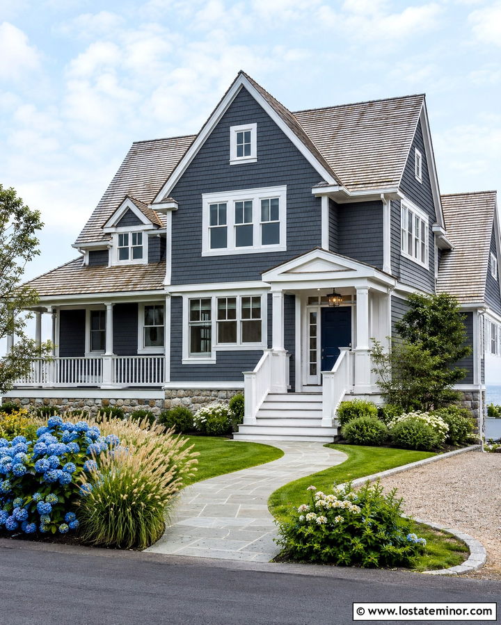 Slate Grey Shake Siding - 30 Slate Grey House Design With Siding Ideas