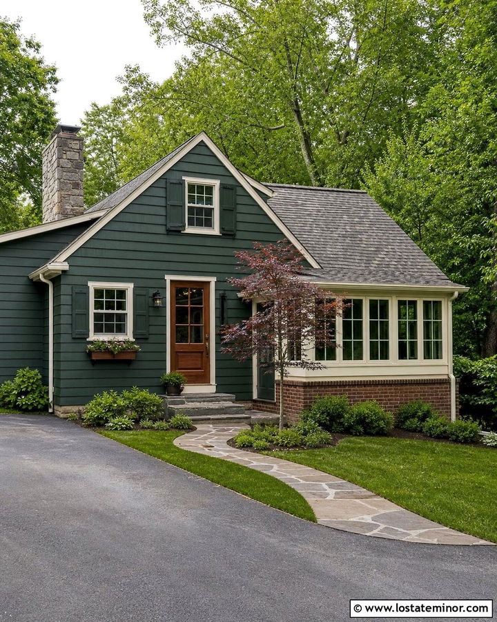 Small Forest Green Cottage With Sunroom - 30 Forest Green House Design With Sunroom Ideas
