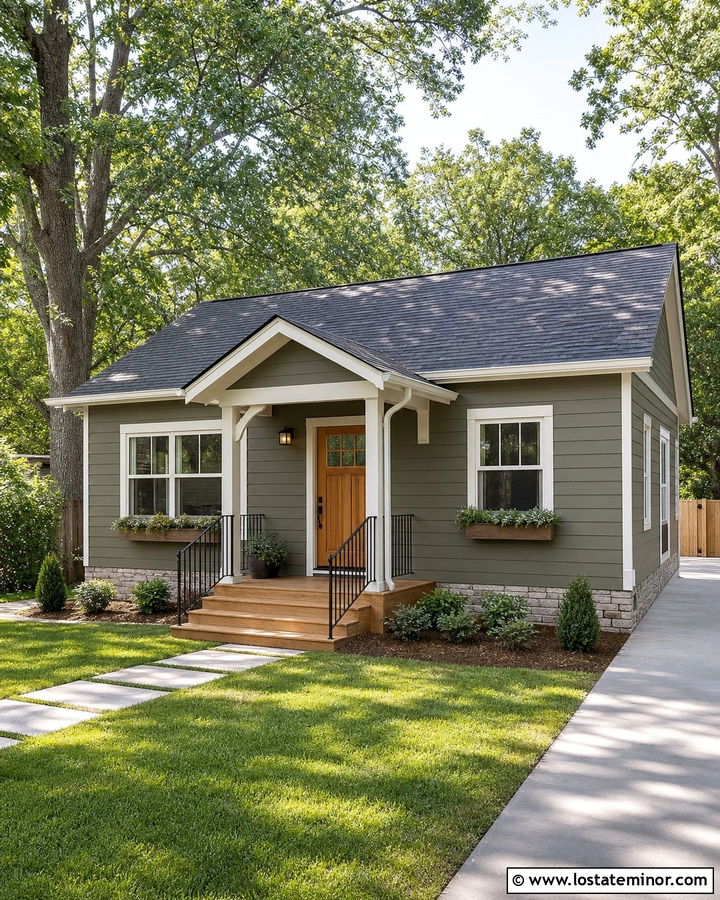 Small Moss Green House With Deck - 30 Moss Green House Design With Deck Ideas