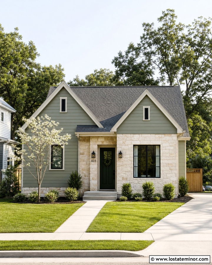 Small Stone House With Compact Gables - 30 Stone House Design With Gables Ideas
