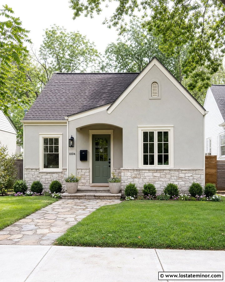 Small Stone House With Wall Mounted Mailbox - 30 Stone House Design With Mailbox Ideas