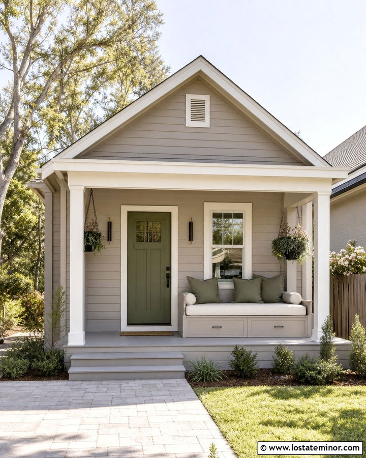 Small Taupe House With Compact Daybed - 30 Taupe House Design With Daybed Ideas
