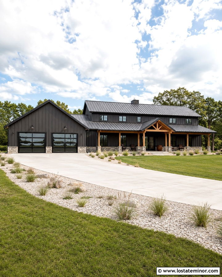 Soft Black Board And Batten Barndominium - 30 Soft Black House Design With Board and Batten Ideas