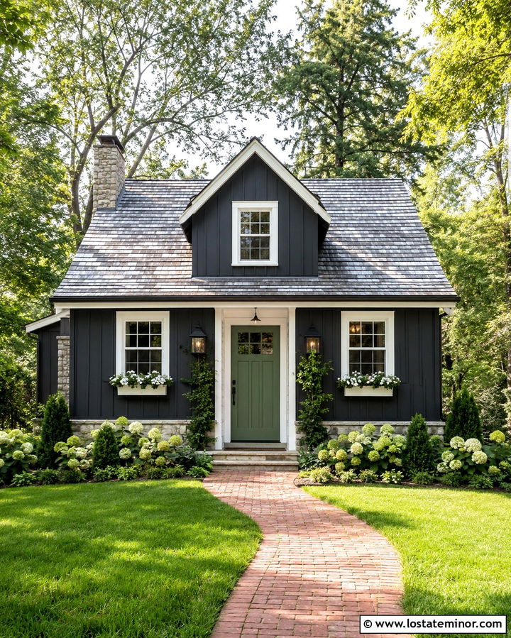 Soft Black Board And Batten Cottage - 30 Soft Black House Design With Board and Batten Ideas