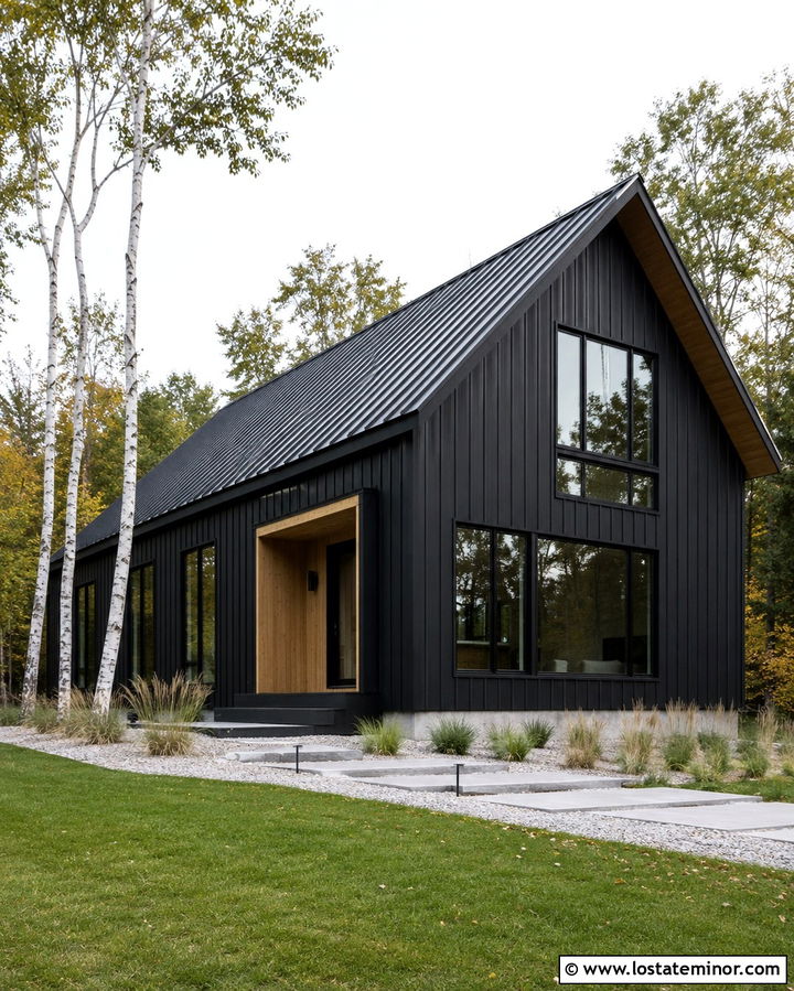 Soft Black Board And Batten Scandinavian House - 30 Soft Black House Design With Board and Batten Ideas