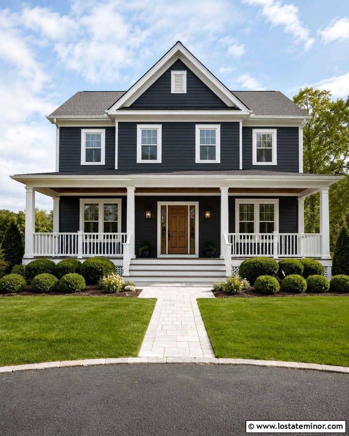 Soft Black House With Composite Railings - 30 Soft Black House Design With Railings Ideas