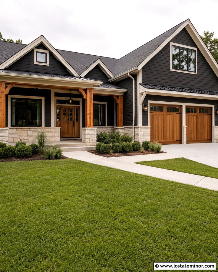Soft Black House With Limestone Wainscoting - 30 Soft Black House Design With Wainscoting Ideas