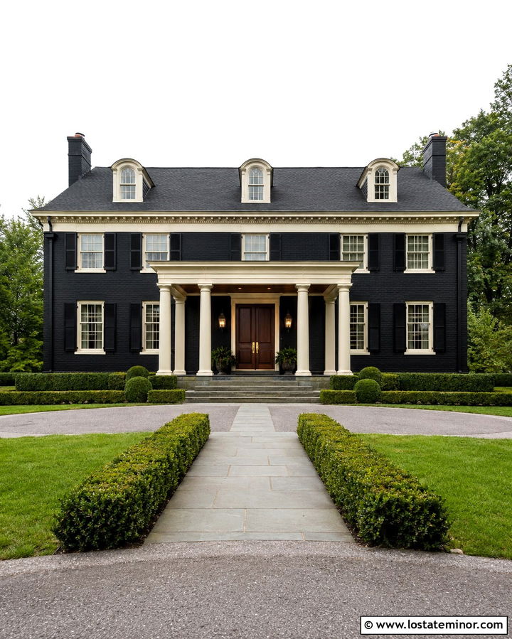 Soft Black House With Mahogany Porch Ceiling - 30 Soft Black House Design With Porch Ceiling Ideas