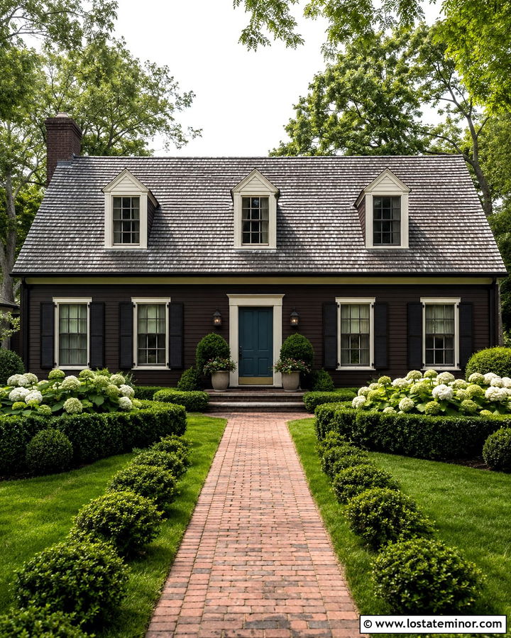 Soft Black House With Weathered Gray Roof - 30 Soft Black House Design With Roof Ideas