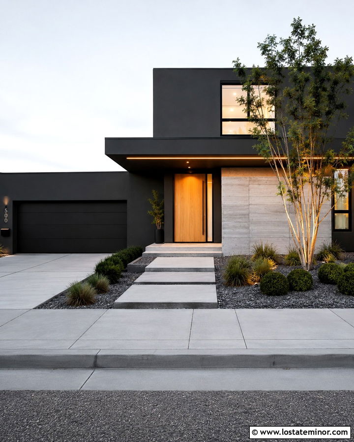 Soft Black Minimalist House With Hidden Lighting - 30 Soft Black House Design With Light Fixtures Ideas