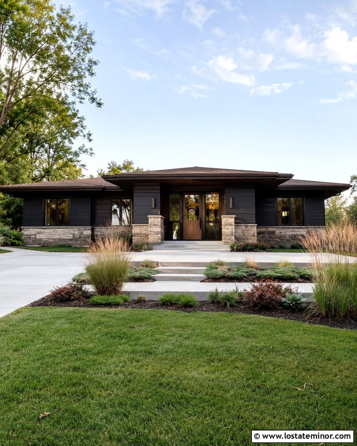 Soft Black Prairie House With Copper Dutch Door - 30 Soft Black House Design With Dutch Door Ideas