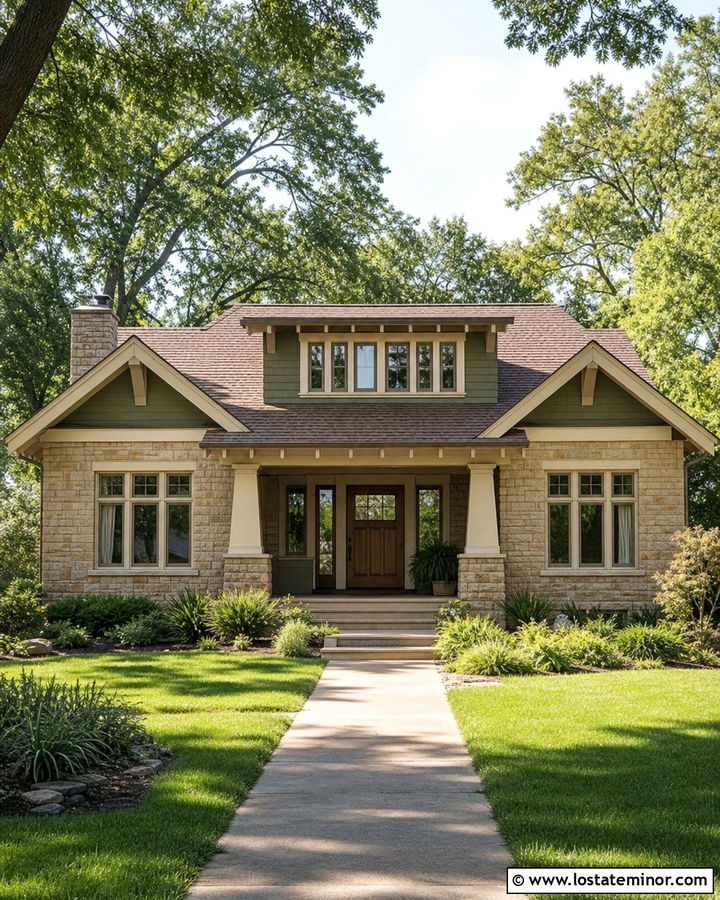 Stone Bungalow With Shed Dormer - 30 Stone House Design With Dormers Ideas