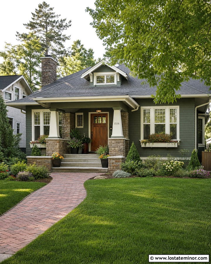 Stone Bungalow With Three Front Steps - 30 Stone House Design With Steps Ideas