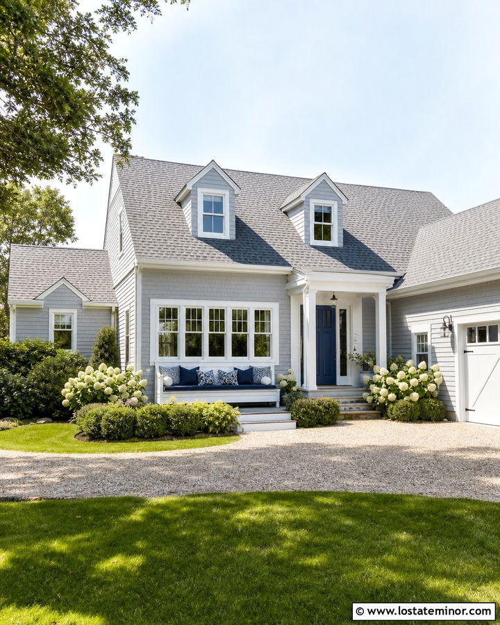 Stone Cape Cod House With Window Daybed - 30 Stone House Design With Daybed Ideas