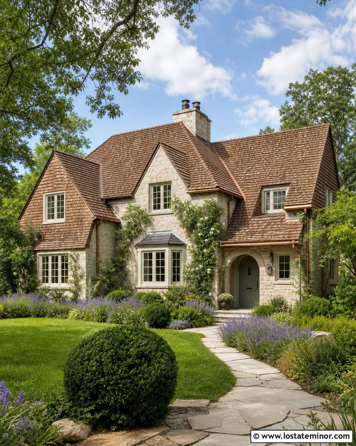 Stone Cottage House With Cedar Shake Roof - 30 Stone House Design With Cedar Shake Ideas