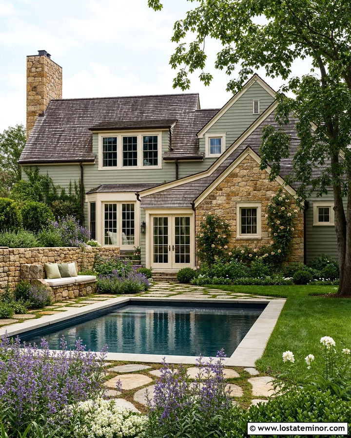 Stone Cottage With Small Plunge Pool - 30 Stone House Design With Swimming Pool Ideas