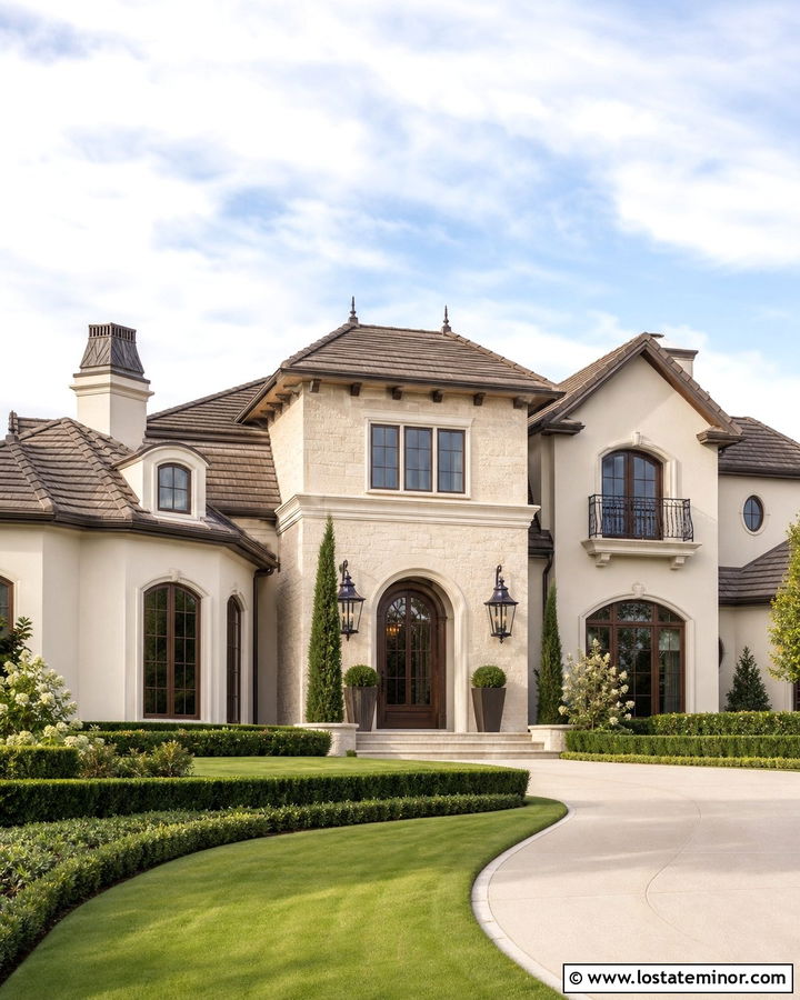 Stone House With Arched Storm Door - 30 Stone House Design With Storm Door Ideas