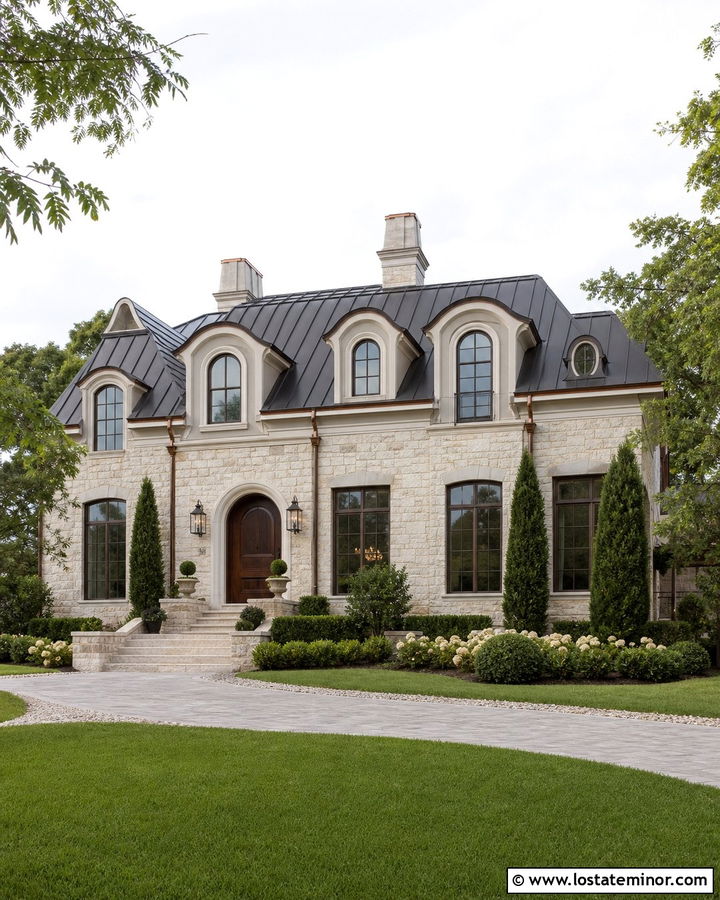 Stone House With Bonnet Dormers - 30 Stone House Design With Dormers Ideas