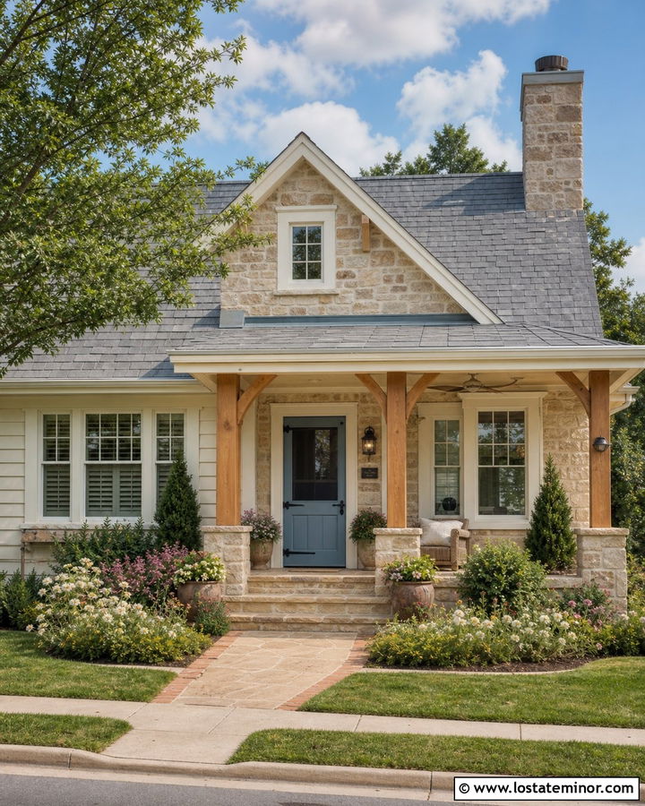 Stone House With Dutch Screen Door - 30 Stone House Design With Screen Door Ideas