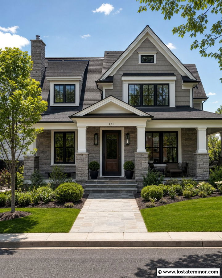 Stone House With Full View Storm Screen Door - 30 Stone House Design With Screen Door Ideas