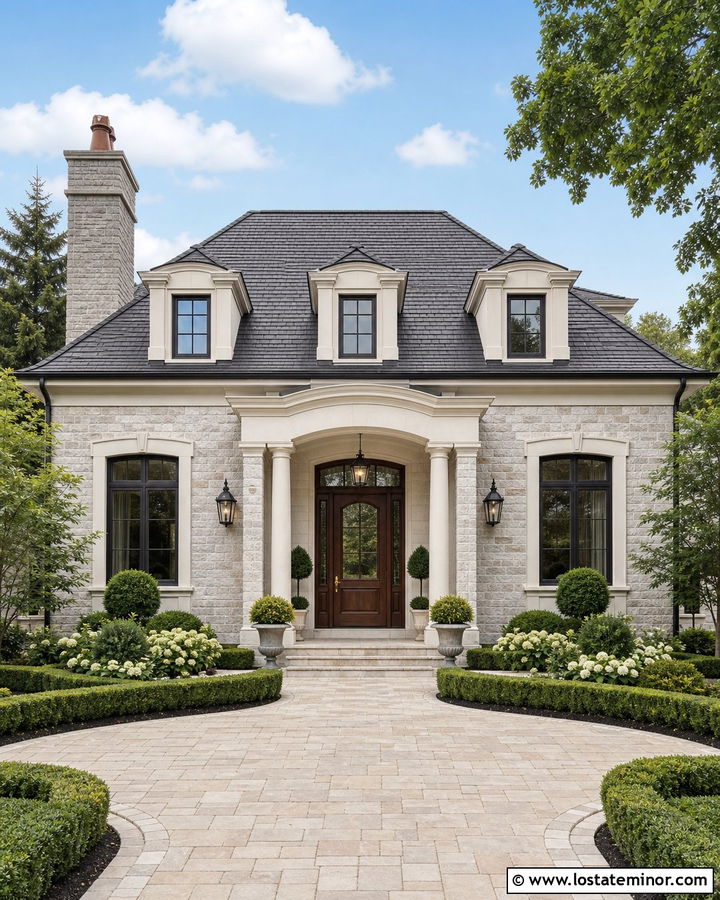 Stone House With Hipped Dormers - 30 Stone House Design With Dormers Ideas